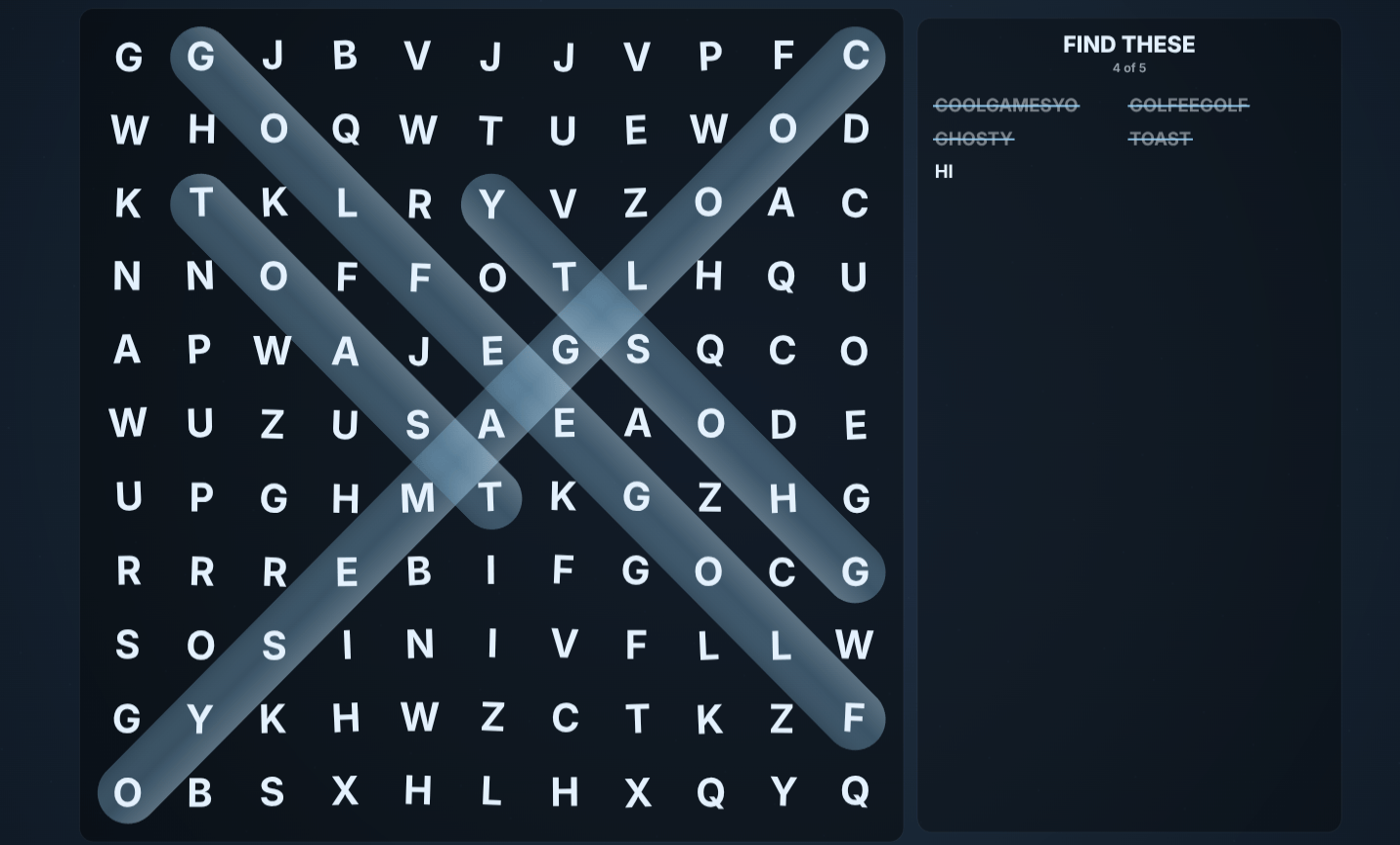 Cozy Word Search